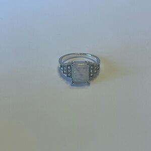Elegant Silver Opal Ring